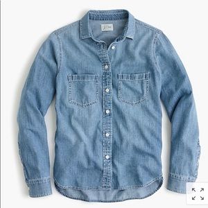 NWT J. Crew Chambray Button Down Shirt